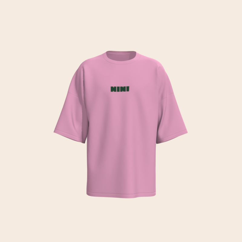 NINI Oversized T-Shirt Matcha Loves You & NINI Too Backprint